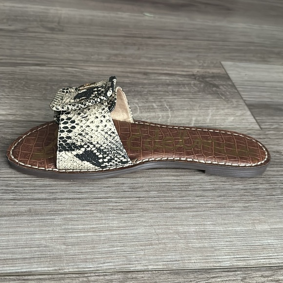 BRAND NEW Sam Edelman Granada Snake Print Sandal Slides with Buckle - Picture 5 of 7